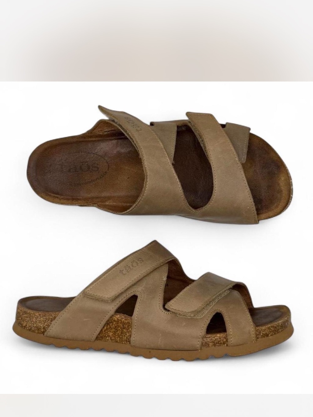 Taos Casita leather slide sandals